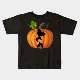 Mermaid in pumpkin Kids T-Shirt